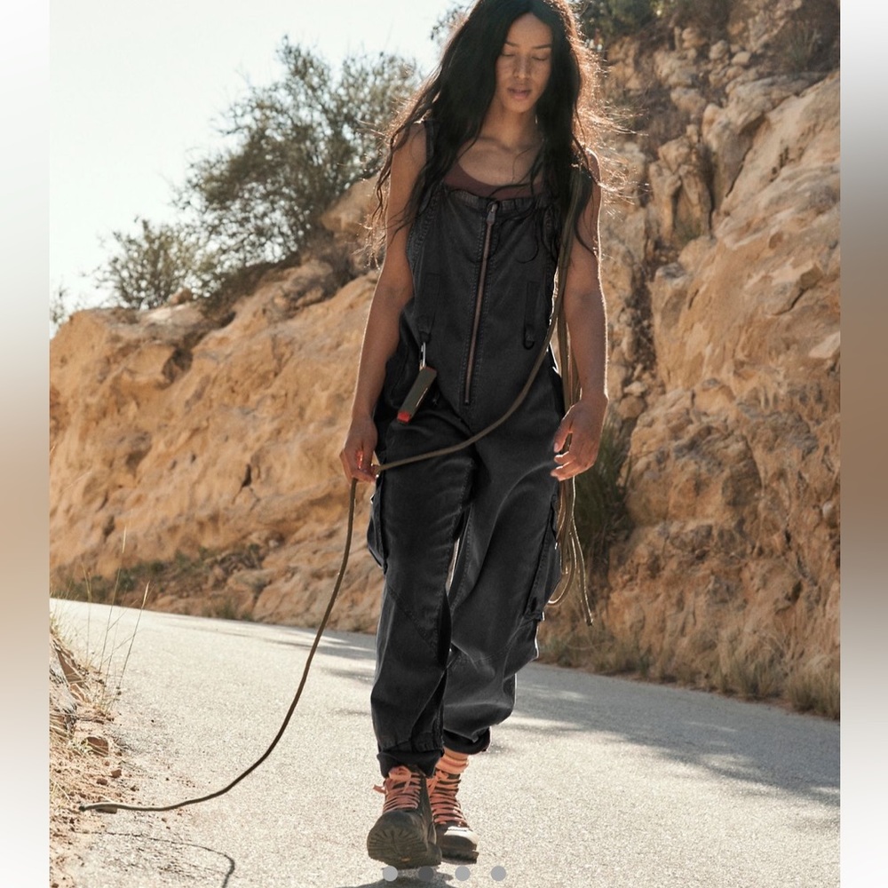 Free People Fast Track Onesie Black Small Jumpsuit